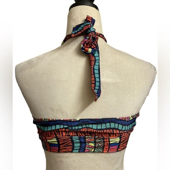 Fusipu Colorful Geometric Designed Bikini w/Cheeky Bottoms (Size: Med) - Picture 7 of 12